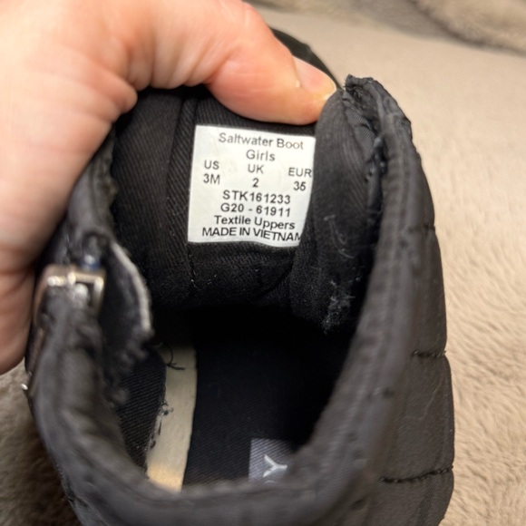 Sperry Black Boots with Tan Laces - Picture 7 of 8